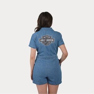 Harley-Davidson Blue Denim Jumpsuit X-Small